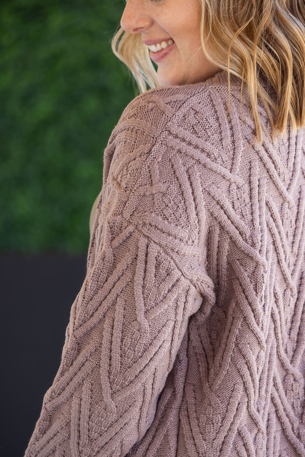 Brooks Button Sweater Cardigan - Light Mocha